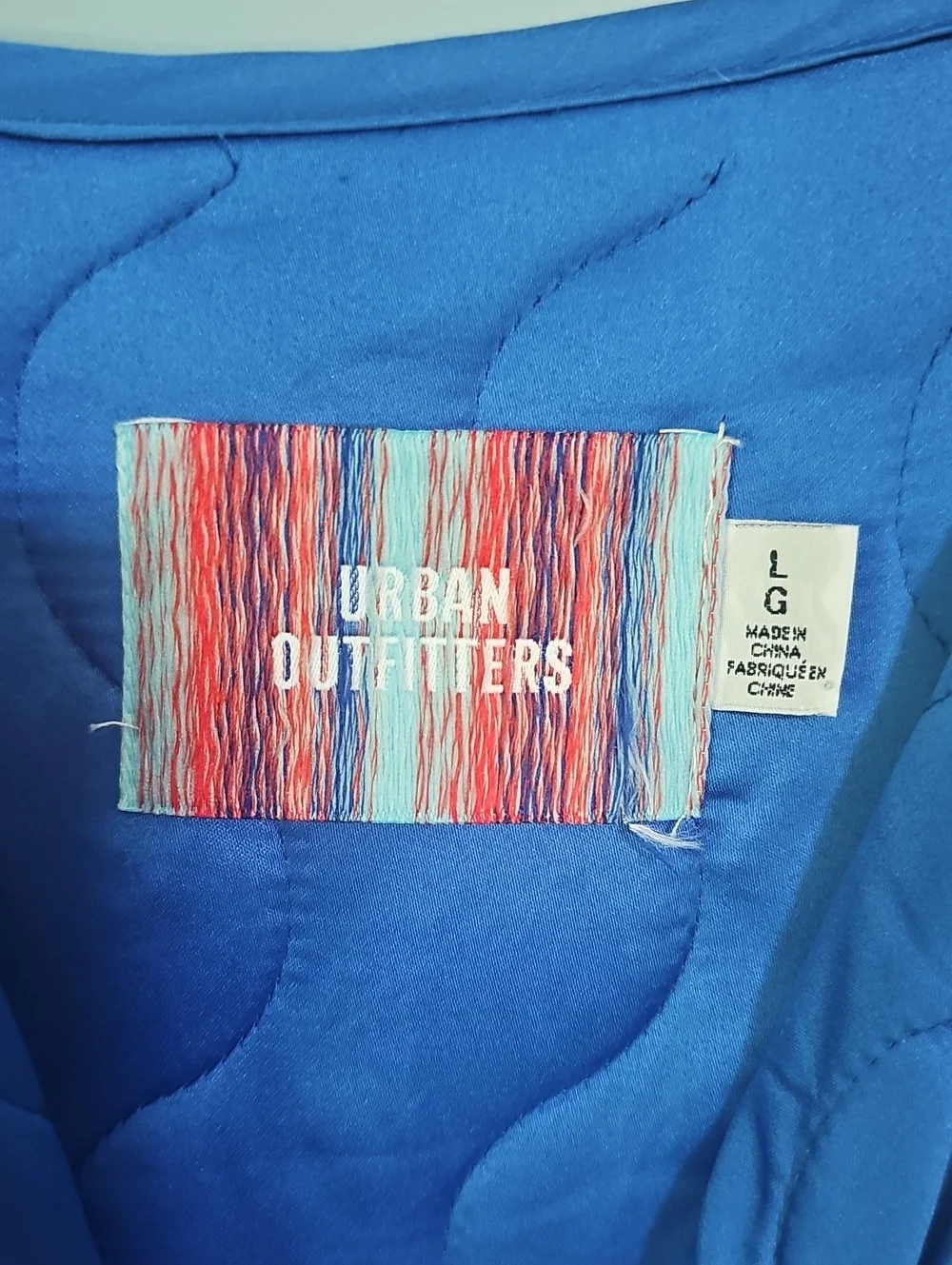 Urban Outfitters Rainbow Holly Quilted Oversized Jacket Size Large